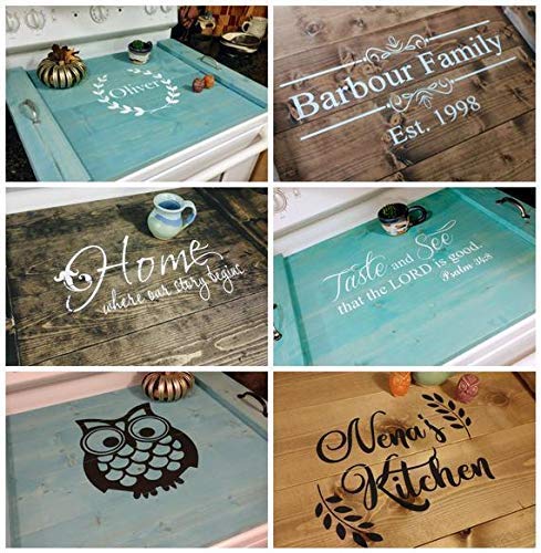 Personalized Stove Cover Noodle Board, Oven Cover - Customizable Design - Farmhouse Kitchen Decor JensenEden