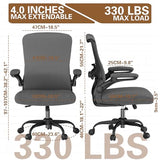 Zeonsit Ergonomic Office Chair - High Back Desk Chair with Adjustable Lumbar Support, Breathable Mesh Back, 330LBS Capacity, Easy Assembly, for Home Office Executive Computer Task Zeonsit