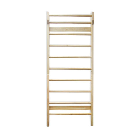 Urban Cycling Apparel Swedish Ladder Wood Stall Bar Suspension Trainer – Physical Therapy & Gymnastics Ladder w/ 10 Strategic Rods. Solid Pine. Urban Cycling Apparel