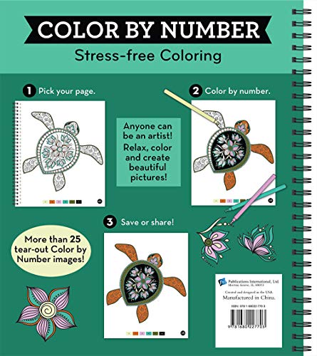 Brain Games - Color by Number: Stress-Free Coloring (Green) Publications International, Ltd.