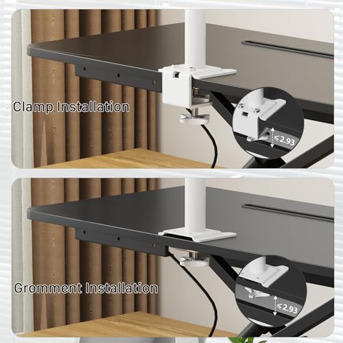 JOY worker Standing Desk Converter, 32" Wide Height Adjustable Sit Stand Up Desk Riser with Keyboard Tray, Desktop Workstation Riser for Home Office Computer Laptop, Particle Board, Black JOY worker