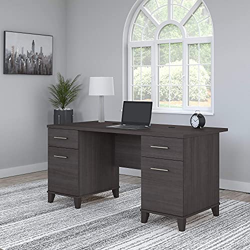 Bush Furniture Somerset 60-Inch Office Desk, Storm Gray (WC81528K) - WoodArtSupply