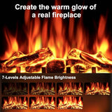 Xbeauty 44" Electric Fireplace with Mantel, Corner Freestanding Fireplace Heater with Realistic LED Flame & Remote, Adjustable Brightness, Overheat Protection for Living Room, Bedroom, Office，White Xbeauty