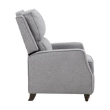 Lexicon Loveland Upholstered Fabric Push Back Recliner in Gray Lexicon
