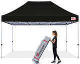 MASTERCANOPY Pop Up Canopy Tent Commercial Grade 10x15 Instant Shelter (Black) MASTERCANOPY
