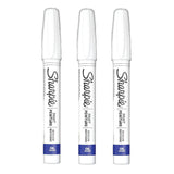 Sharpie, Medium Point, White Ink, Pack of 3 Oilased Paint Marker SHARPIE