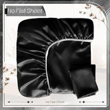 VACVELT 3-Piece Satin Fitted Sheet Set King Size, Black Bottom Bed Sheet with 2 Pillowcases, Similar to Silk Sheets, Luxury & Silky Bedding Set, 15 Inch Deep Pocket VACVELT