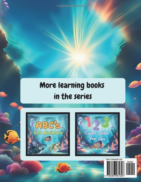 ABC Color Under The Sea: An Ocean Animals Coloring Book: Alphabet Coloring Book with Ocean Friends WoodArtSupply