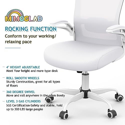 Mimoglad Ergonomic High Back Mesh Office Chair, Adjustable Lumbar Support, Thickened Seat Cushion Mimoglad