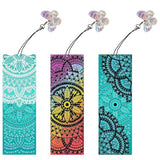 SULUNMO Diamond Art Bookmarks Kits for Adults,DIY Small Diamond Painting Bookmark, 5D Diamonds Dot Craft Making for Book Lovers(3Pcs Kaleidoscope-7) Sulunmo