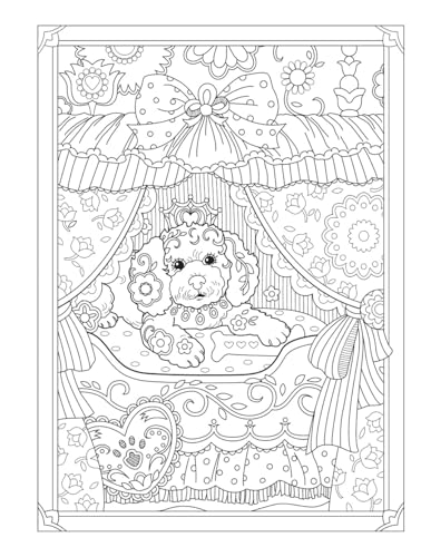 Creative Haven Playful Puppies Coloring Book: Relax & Find Your True Colors (Adult Coloring Books: Pets) Dover Publications