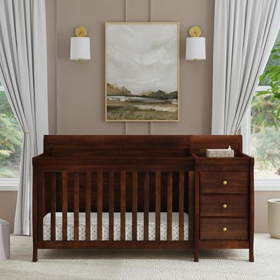 DaVinci Kalani 4-in-1 Convertible Baby Crib & Changing Table Combo - GREENGUARD Gold Certified - Toddler Bed, Daybed, Full-Size Bed Conversion - 4 Adjustable Mattress Heights - White
