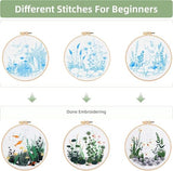 GLTAYLMY Fish Embroidery Kit for Beginners Adults,3 Set Cross Stitch Kits with 1 Plastic Embroidery Hoops,Needles and Color Threads,Needlepoint Kit for Hand Embroidery Starter