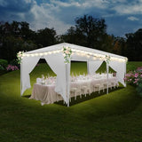 HOTEEL 10x20 Canopy Tent with Removable Sidewalls, White Tents for Parties Carpas para Fiestas Waterproof & UV Protection for Backyard Outdoor Event Wedding Carpa Gazebo Patio BBQ Hoteel