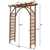 Wooden Wedding Arch, Wooden Pergola, Photo Booth Backdrop Stand, Garden Trellis Archway for Weddings, Parties, Indoor, Outdoor, Backdrops Decorations (63" L x 24" W x 85" H) AMZOSS
