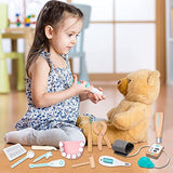 Play Doctor Set for Kids, Pretend Toy 18 PCS Doctor Playset for Toddlers, Dentist Kit Doctor Role Play Set, Doctor Kit for Toddlers and Kids Ages 3+ 4 5 6 Year Old Boys and Girls UMU