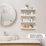 Green Goods Supply Scalloped Shelves - Set of 4 Pre-Assembled 15.6inch White Floating Nursery Book Shelves, Scalloped Book Shelf - Kids Wall Decor, Nursery Decor, Floating Shelves for Wall Green Goods Supply