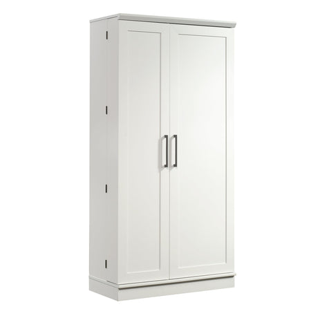 Sauder HomePlus Storage Pantry cabinets, L: 35.35" x W: 17.09" x H: 71.22", Soft White finish Sauder