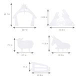 VINGLI Large Outdoor Nativity Scene, Holy Family Nativity Set Yard Sign, Weather Resistant Christmas Decorations Display for Front Yard, Lawn and Church VINGLI