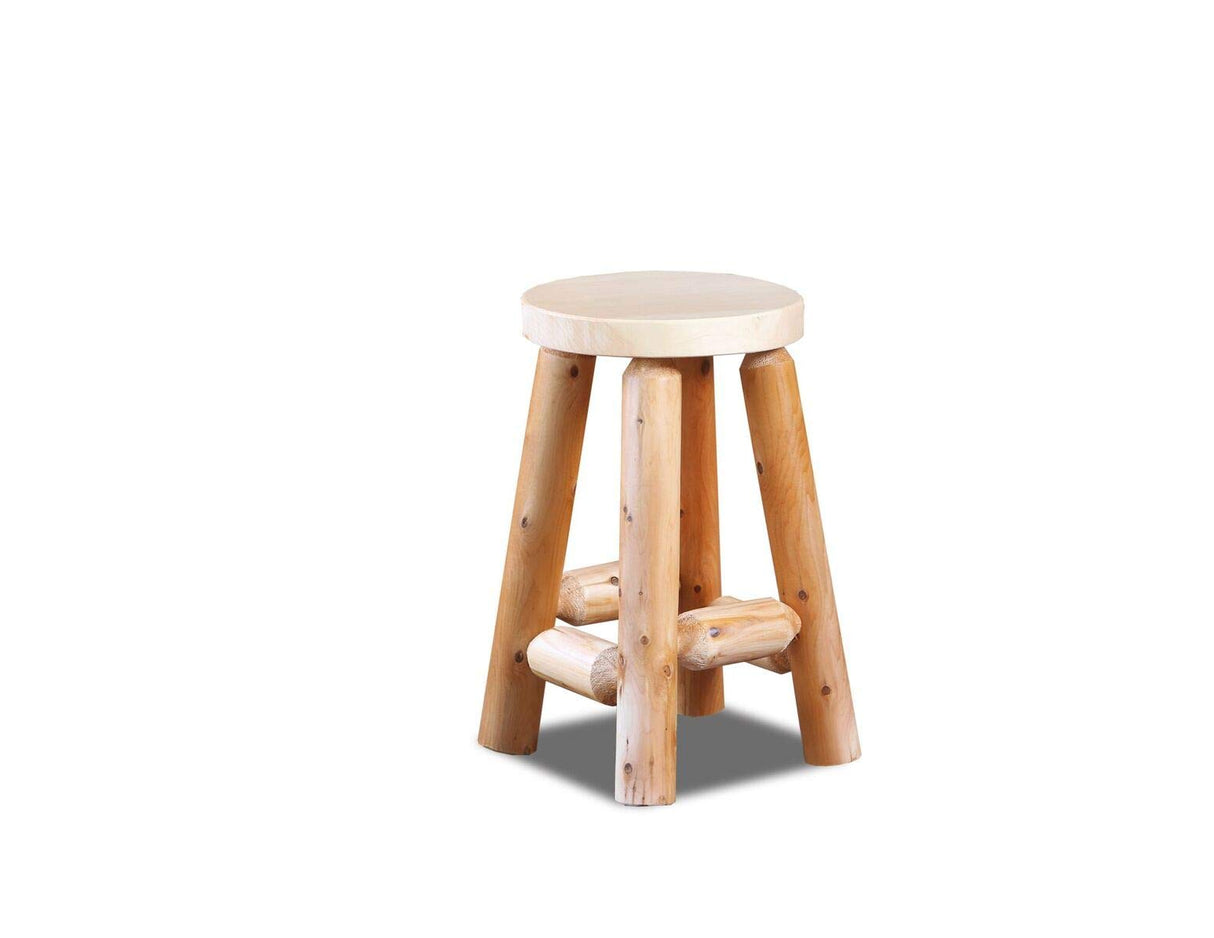 SRL Rustic Bar Stool Pine & Cedar – Indoor & Outdoor Bar Stools That Match Your Spaces Rustic Barstool, Island Chairs, Kitchen Stool, Counter Stools - Bar Chairs (24" Unfinished) Southern Rustic Logwerks