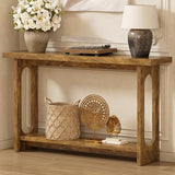 Tarnorci Farmhouse Console Table, 55inch Wood Vintage Console Table Narrow Sofa Tables Hallway Tables for Entryway, Living Room, Foyer Tarnorci