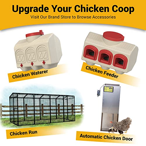 OverEZ Chicken Coop Wire Panels (Large), 5 Panels, 69” Length x 1.5” Width x 10” Height, Chicken Coop Supplies, Natural Wood & Solid Metal-Wire Fence - WoodArtSupply