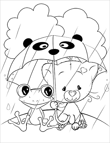 Cute Cats Coloring Book for Kids Ages 4-8: Adorable Cartoon Cats, Kittens & Caticorns (Coloring Books for Kids) WoodArtSupply