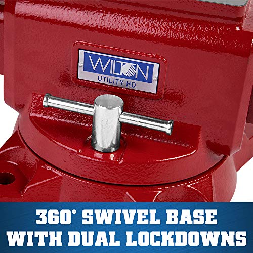 Wilton Utility HD Bench Vise, 8" Jaw Width, 8-1/2" Jaw Opening, 4-1/2" Throat (Model 648UHD) Wilton