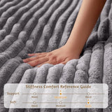 YOSHOOT 6 Inches Futon Mattress Full Size, Thick Futons Sofa Bed Couch, Floor Mattress for Adults, Shredded Foam Filling(Frame Not Included), Medium Firm, Grey YOSHOOT