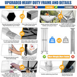 HOTEEL 10x15 Pop up Canopy Tent for Parties, Heavy Duty Easy Setup Tent with 4 Sidewalls, Outdoor Commercial Instant Gazebo for Wedding Event, with Roller Bag & Sand Bags, White(Hexagonal Frame) Hoteel