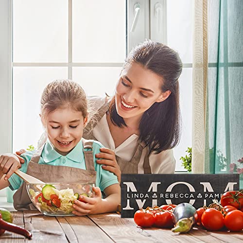 Mothers Day Gifts - Mom Sign Personalized with Kids Names - 4 Wooden Colors, 5 Fonts, 2 Sizes - Custom Rustic Wood Mom Sign GIFTBYGIFTY