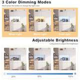 71'' Pantry Cabinet with LED Light & Charging Station, Tall Freestanding Kitchen Storage Cabinet with Microwave Stand, Modern Hutch with Drawers & Open Countertop for Dining Room, Living Room, White NUNU LAB