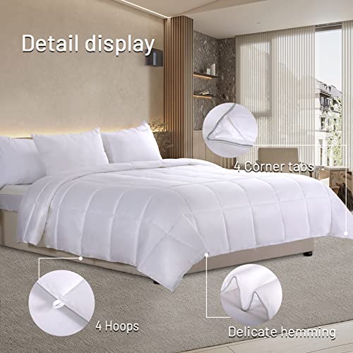 NEXHOME PRO Viscose from Bamboo Super King Comforter, Cooling Lightweight White Natural Organic Duvet Insert, Summer Bedding Blanket Cool Comforters for Hot Sleepers, 8 Corner Tabs(98"x 120") NEXHOME PRO