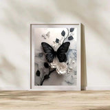 ZHUDENGXJL Butterfly Flower Diamond Art Kits for Adults,5D Full Round Drill Diamond Painting Kits for Beginners,DIY Diamond Dots Paintings Picture Arts Craft for Adults,Home Wall Decor 12 X 16Inch ZHUDENGXJL