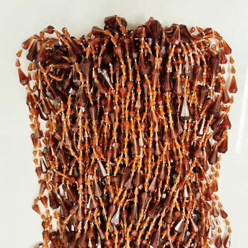 ave split Beaded Curtain Doorways Acrylic Hanging Door Beads String Curtains Tassel Room Divider Screen Decor for Doorway Window Living Room Wedding (042coffee, 39 inch x 78.7 inch), ES042 ave split