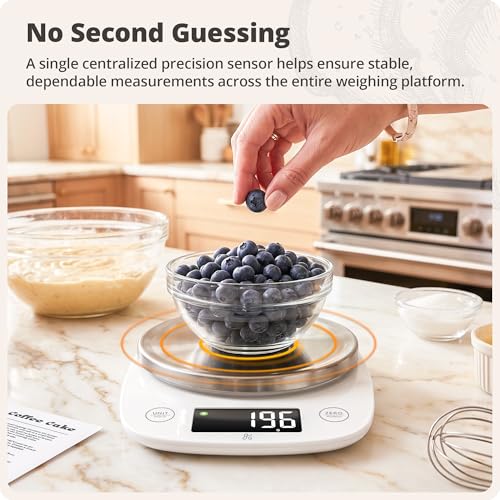 Greater Goods Digital Kitchen Scale for Baking – Food Scale with Gram & Ounce Measurements, Easy Tare & Stable Readings, Precision Scale for Sourdough Bread, Baking & Cooking, 11 lb Capacity
