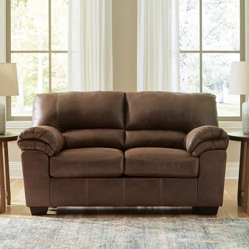 Signature Design by Ashley Bladen Faux Leather Loveseat, Brown Signature Design by Ashley