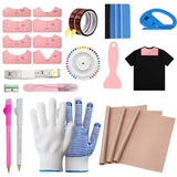 Sublimation Shirt Tool Kits, 8 T Shirt rulers, 3 Pack Teflon Sheet for Heat Press 12 x 16in, Heat Resistant Gloves with Silicone Bumps, 2 Rolls Heat Resistant Tape ofeankri