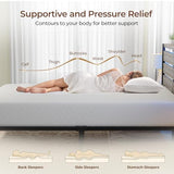 Rolanstar Twin Bed Frame with 6 Inch Gel Memory Foam Mattress, LED Metal Platform Bed with USB Charging & Storage Headboard, Black, CertiPUR-US Certified Mattress Rolanstar