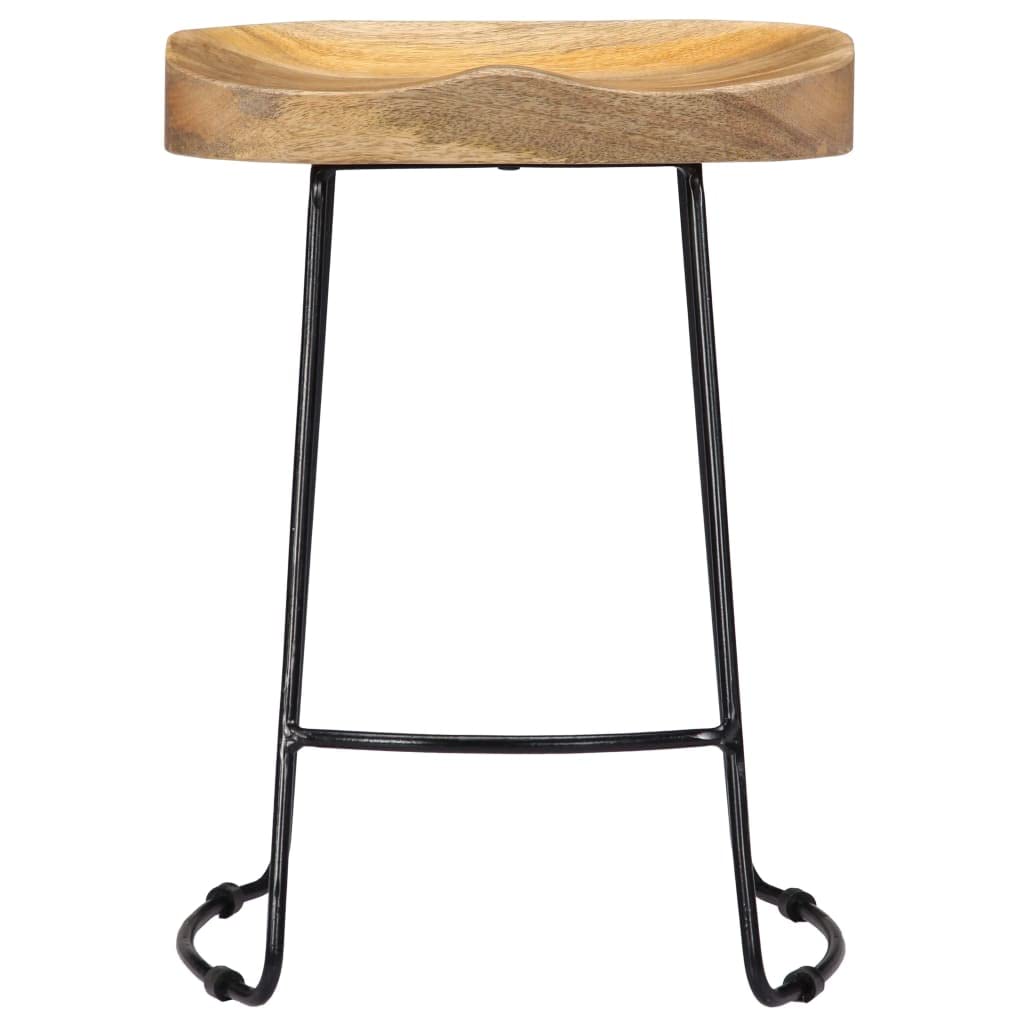 vidaXL Gavin Bar Stools 2 pcs Solid Mango Wood vidaXL