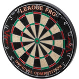 Viper League Pro Regulation Bristle Steel Tip Dartboard Starter Set with Staple-Free Bullseye, Radial Spider Wire, High-Grade Sisal with Rotating Number Ring, Chalk Cricket Scoreboard, Steel Tip Darts Viper
