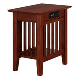 Pemberly Row Set of 2 Twin Extra Long Murphy Bed Chest & Side Table in Walnut Pemberly Row