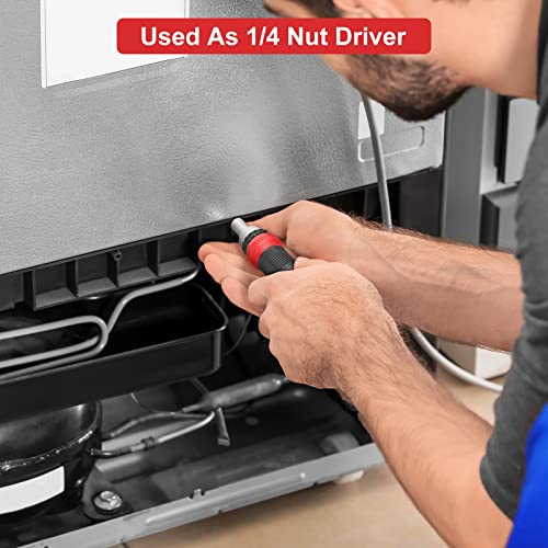 SHARDEN Ratchet Screwdriver 13-in-1 Ratcheting Screwdriver Set Multi Screwdriver Tool All in One with Torx Security, Flat Head, Phillips, Hex, Square and 1/4 Nut Driver Sharden