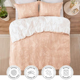 Love's cabin Pink Full Size Comforter Set - Full Comforter Set, 3 Pieces Cute Floral Bedding Sets for All Seasons,1 Soft Reversible Botanical Flowers Comforter and 2 Pillow Shams Love's cabin