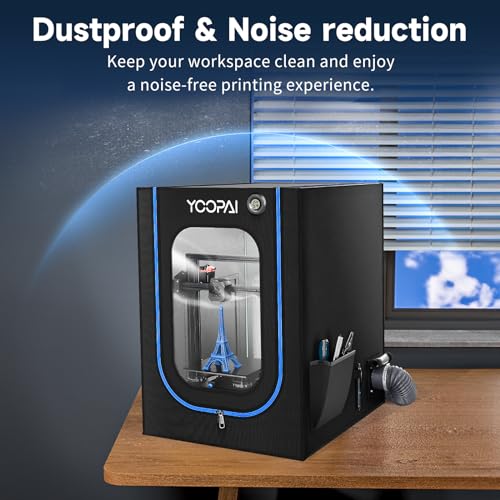 3D Printer Enclosure with Ventilation Kit, LED Light,Thermo-hygrometer,Fan Fume Extraction Kit,Dustproof Tent Constant Temperature Protective Cover For Creality Ender 3/Ender 3 Pro/Ender 3V2/Ender 3S1 UNIDO