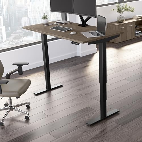 Bush Business Furniture Move 40 Electric Height Adjustable Desk with Black Base, Ergonomic Sit-Stand Computer Table for Home and Professional Office, Bush Business Furniture