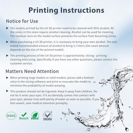 FUNCRECOL 3D Printer Resin, 16K Upgraded Standard Photopolymer Resin, 405nm Fast UV-Curing Low Odor High Precision 3D Printing Resin for LCD/DLP/MSLA 3D Printer, 16K White 1000g FUNCRECOL