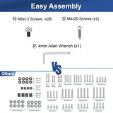 SHW 40-Inch Electric Height Adjustable Standing Desk with Memory Preset and Cable Management Tray, Black SHW