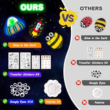 Kids Arts and Crafts Rock Painting Kit - Glow in The Dark - Arts & Crafts Birthday Christmas Gift for Girls Ages 8-12 - Craft Kits for Kids Ages 4-8 - Creative Art Kid Toy for 7 8 9 10 Year Old Crincy