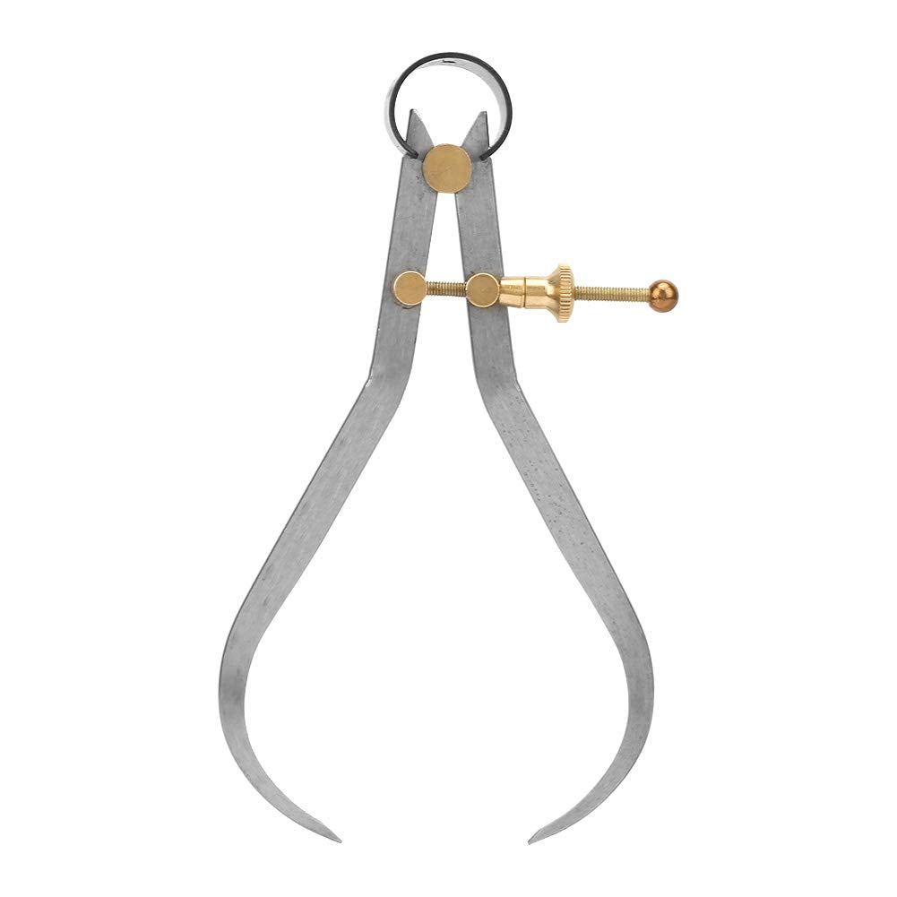 CHEOTIME Outside Spring Caliper, Boomerang Leg External Spring Caliper Divider with Copper Fitting Marking Gauges Outside Caliper for Wood Turning Lathe Work CHEOTIME